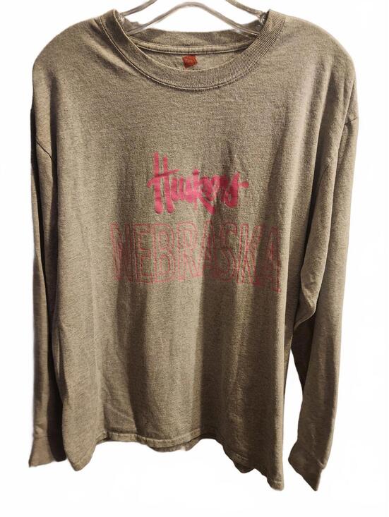 Hanes Tops - Hanes Comfort Soft Grey Nebraska Huskers Long Sleeve Shirt. Women's Size Large.